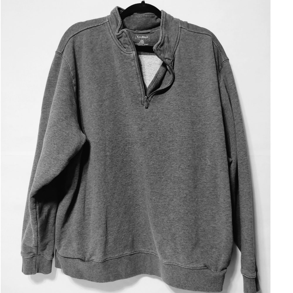 L.L Bean zip up sweatshirt pullover men XXL
